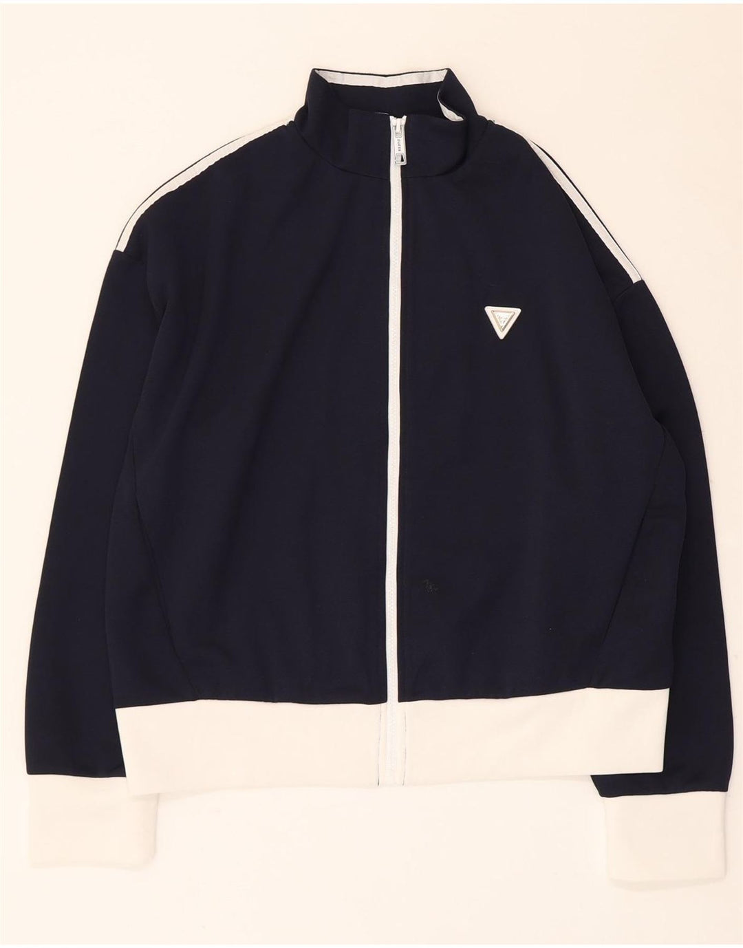 Guess Chaqueta de chándal para mujer UK 40 Large Azul marino Colorblock