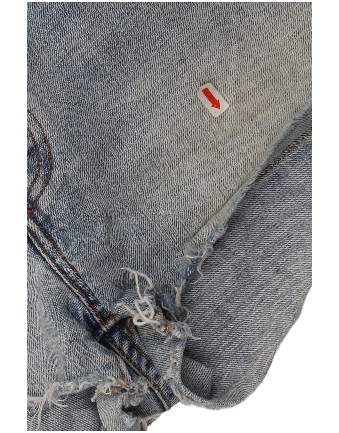 Levi's Mujer 501 Pantalones Cortos De Mezclilla Desgastada W29 Algodón Azul Medio