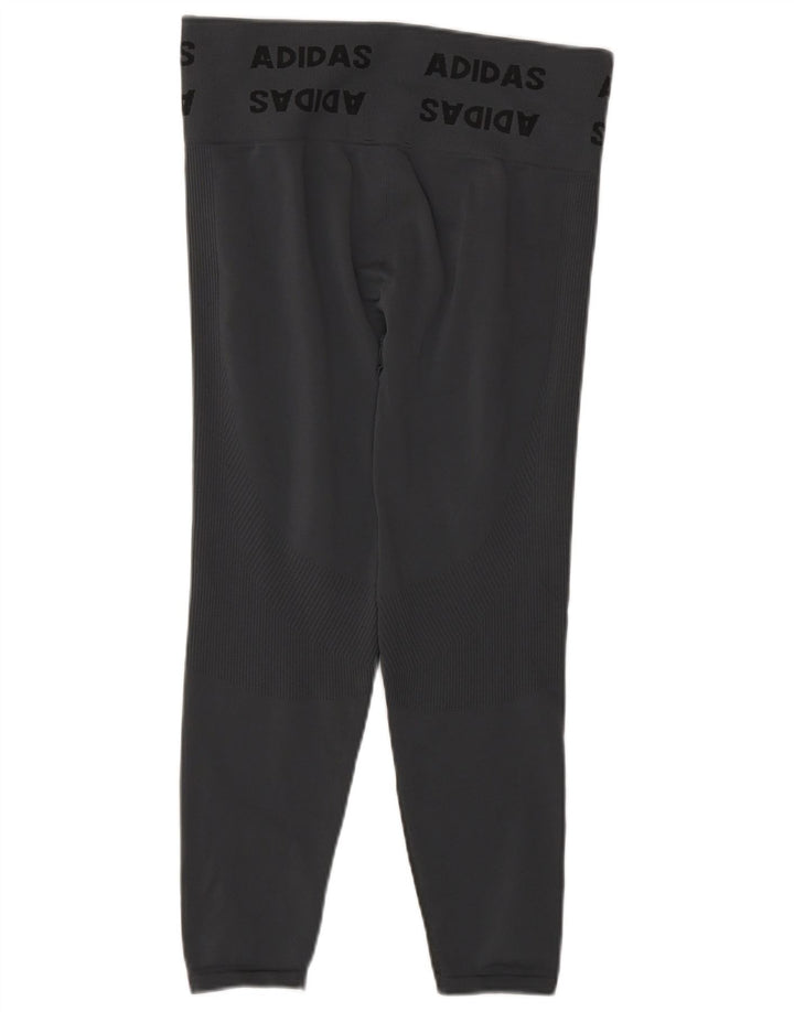 Adidas Leggings gráficos para mujer UK 16/18 Grande Gris Poliéster
