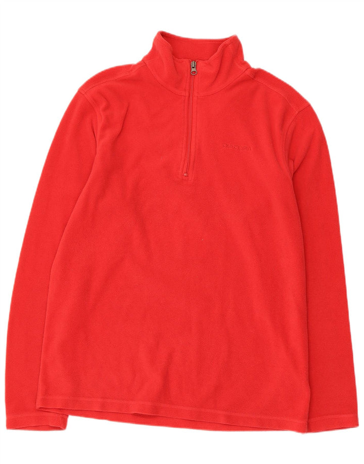 DIADORA Jersey De Forro Polar Con Cremallera Y Cuello Grande Para Hombre Poliéster Rojo