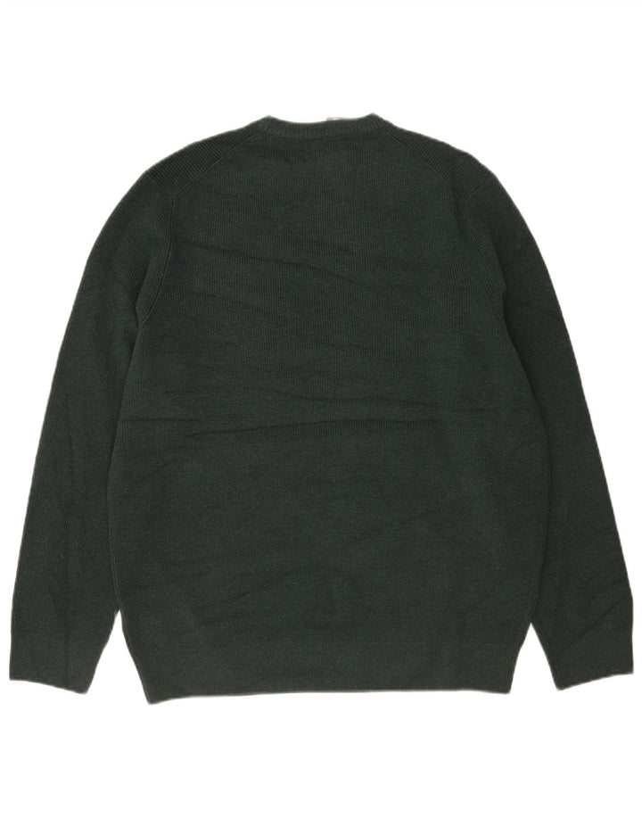 Marks & Spencer Jersey de cuello redondo para hombre XL Poliéster verde