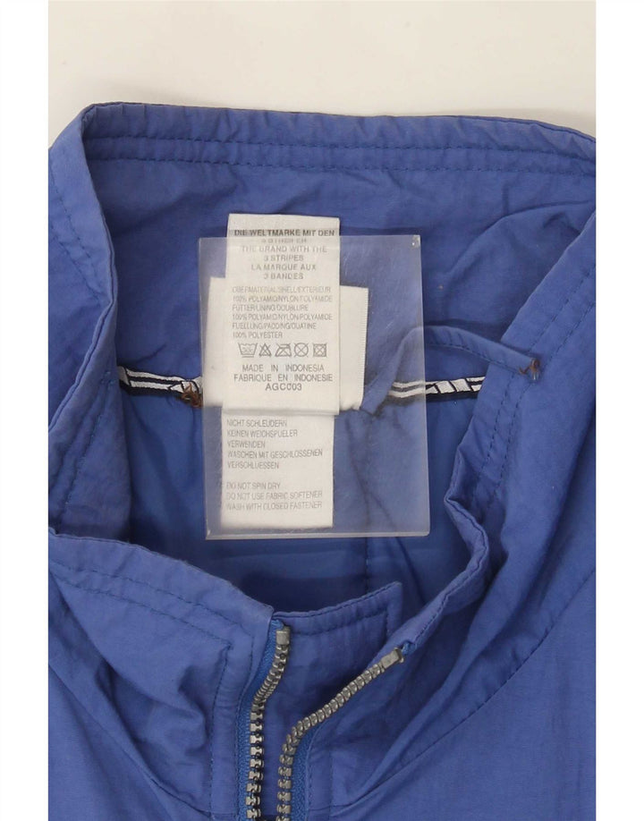 Adidas Chaqueta cortavientos para hombre UK 42/44 Grande Azul Poliéster