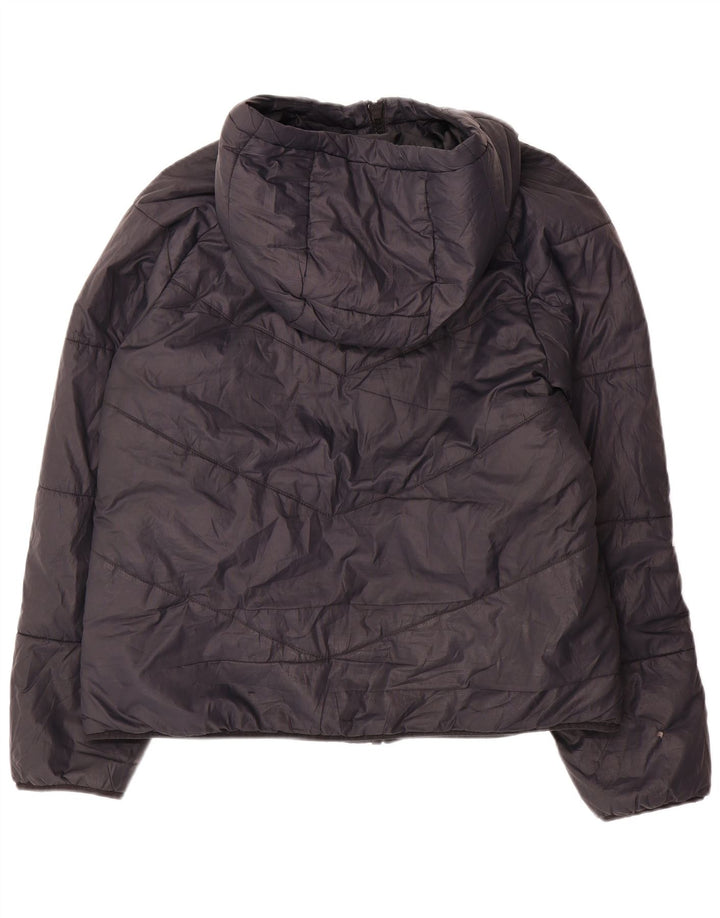 Nike Chaqueta acolchada con capucha para mujer UK 44 Mediana Negro Poliéster