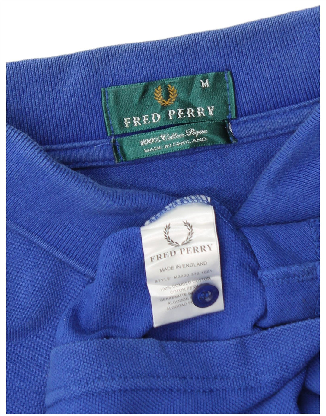 FRED PERRY Polo Hombre Algodón Azul Medio
