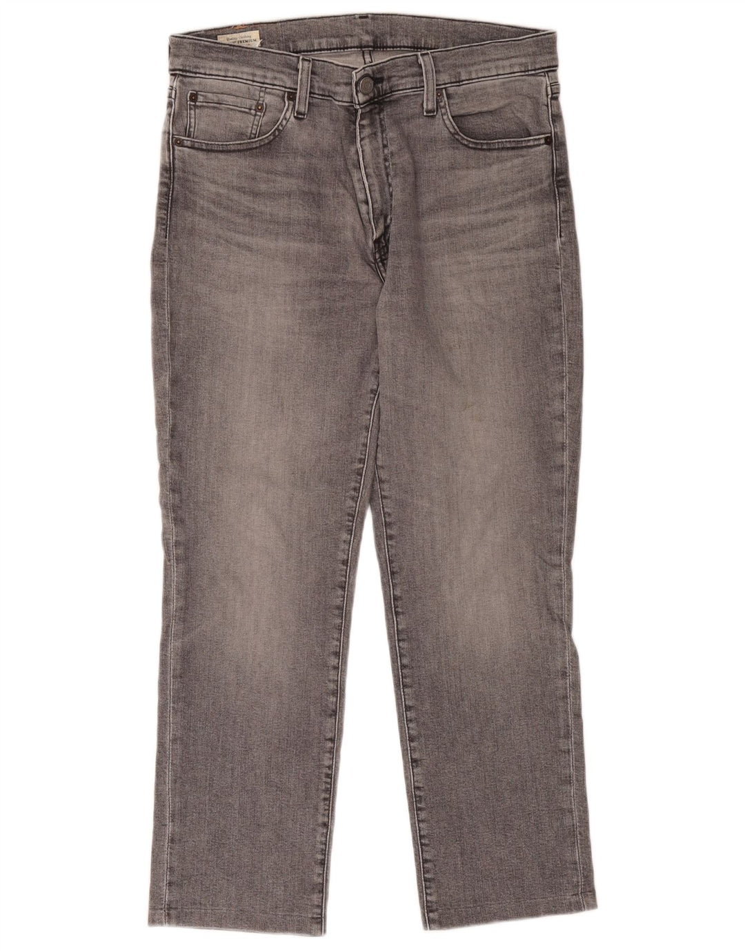Levi's Hombre 511 Slim Jeans W33 L32 Algodón Gris