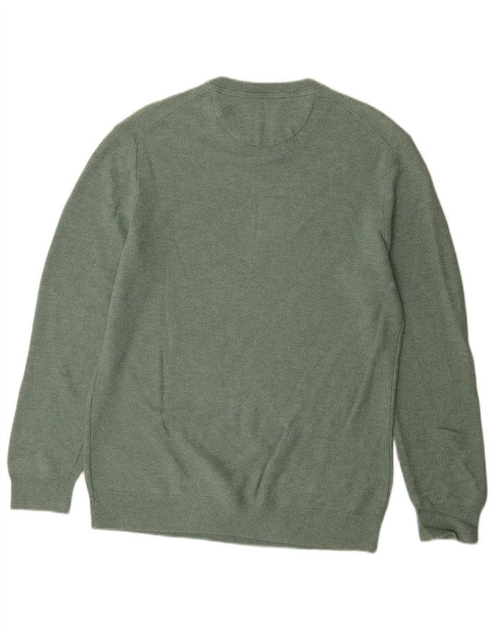 Jersey con cuello redondo para hombre de White Stuff en algodón verde medio