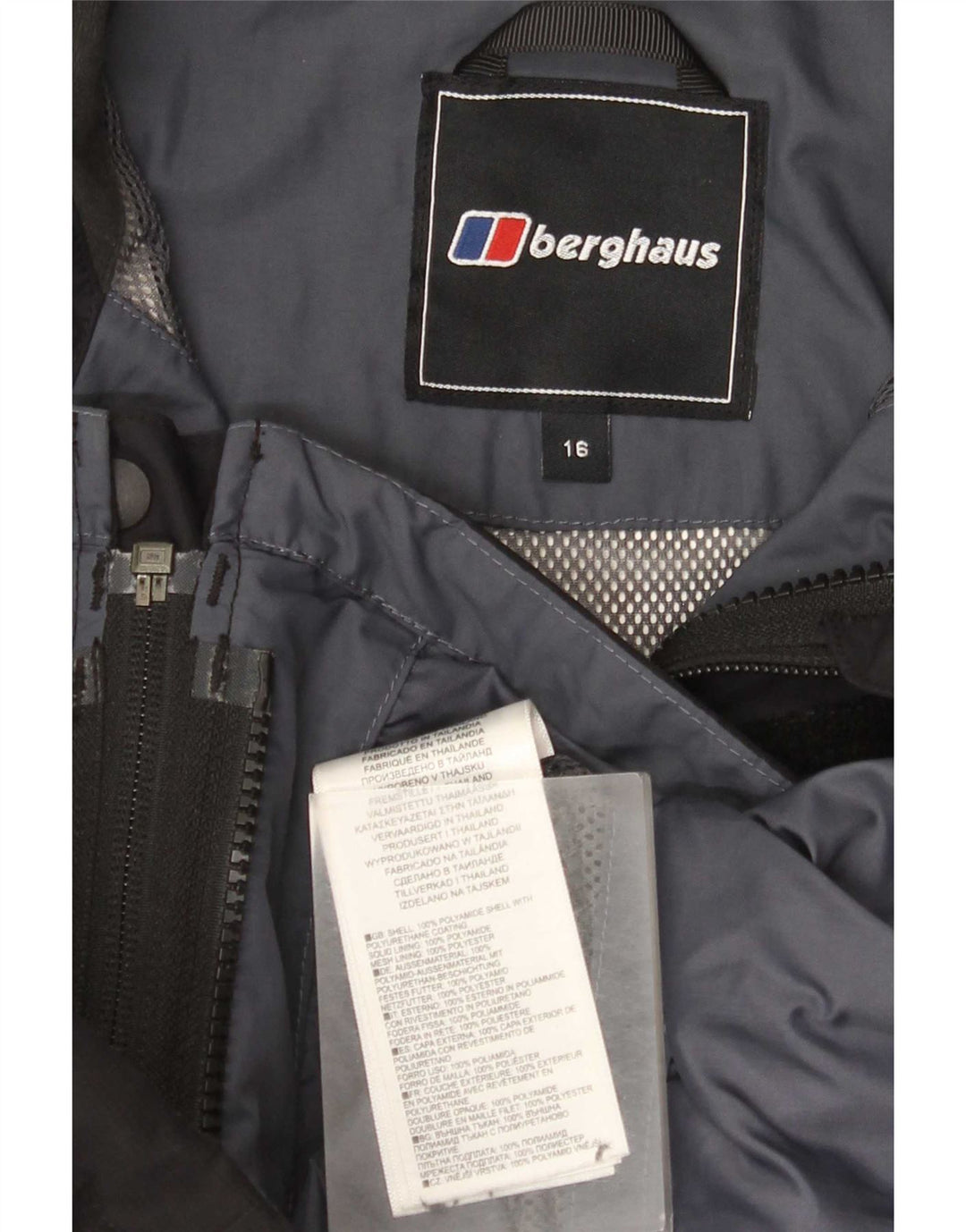 Berghaus Chaqueta impermeable con capucha para mujer UK 46 Large Poliamida negra