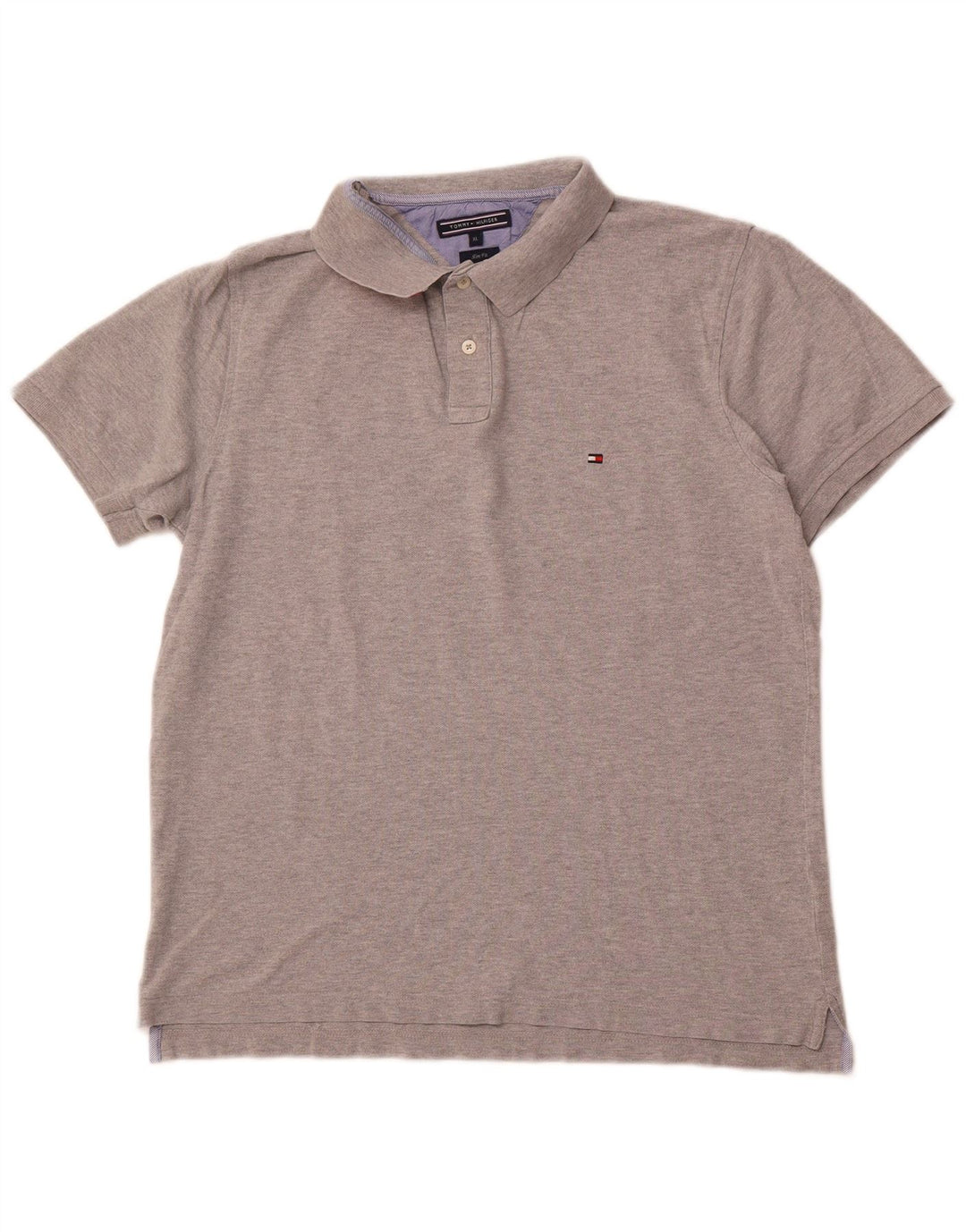 TOMMY HILFIGER Polo Slim Fit para Hombre XL Algodón Gris