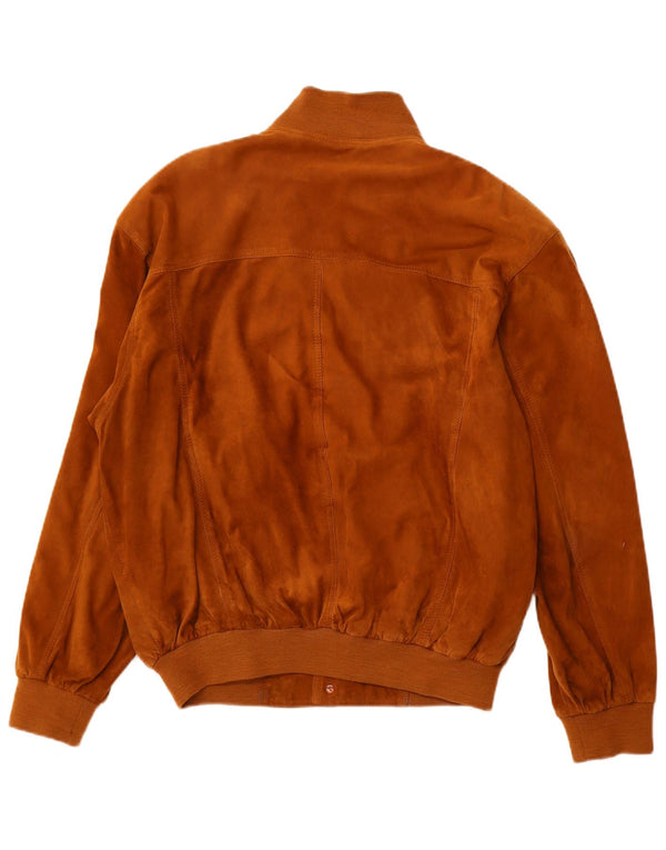 VINTAGE Chaqueta bomber de ante para hombre EU 52 XL Cuero beige