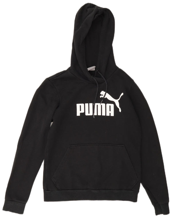 Puma Mujer Graphic Sudadera con capucha Jumper UK 10 Pequeño Algodón Negro