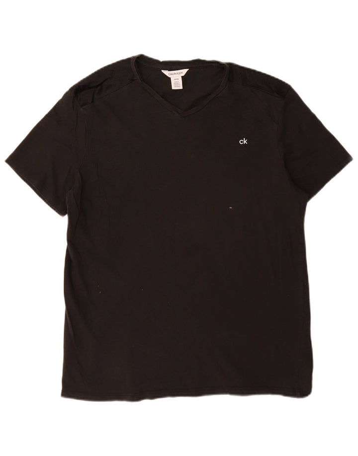 CALVIN KLEIN Camiseta gráfica para hombre Top Small Black Cotton