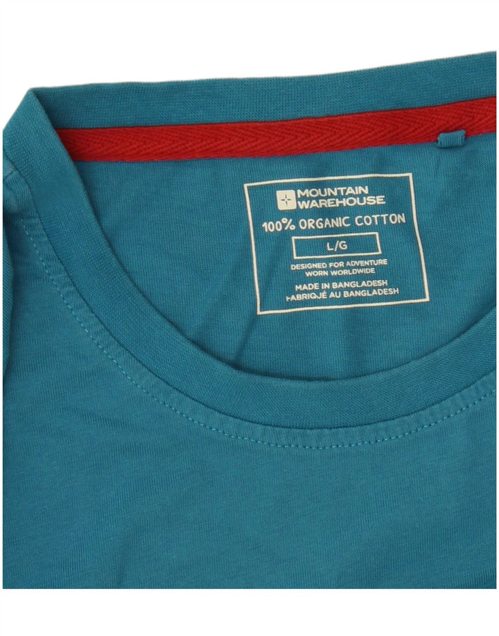 Camiseta estampada para hombre de Mountain Warehouse Top grande de algodón azul