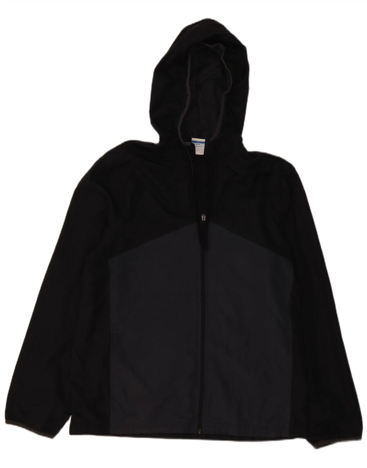 STARTER Chaqueta impermeable con capucha para hombre UK 40 Large Gris Colorblock Poliéster