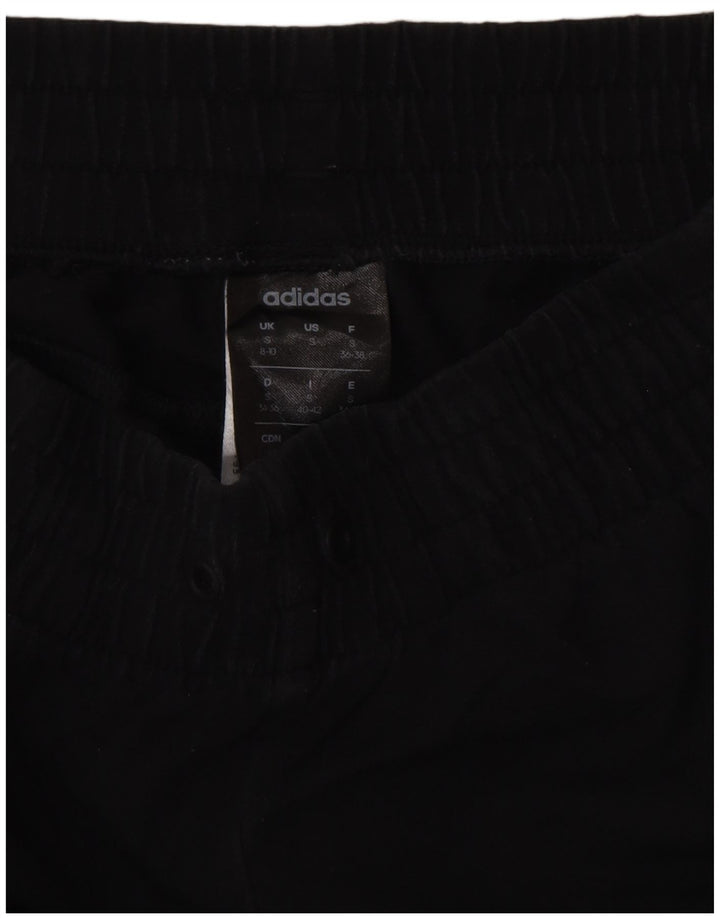 ADIDAS Pantalones de chándal para mujer Joggers UK 8/10 Small Black Cotton