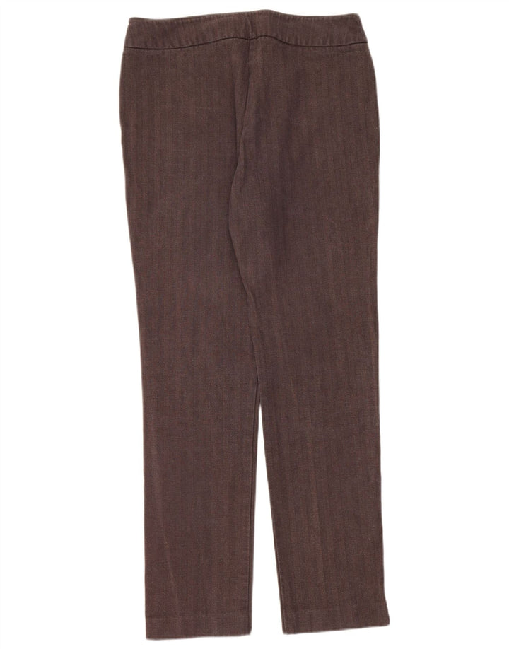 Max & Co. Pantalón de traje ajustado para mujer W30 L30 Marrón Herringbone