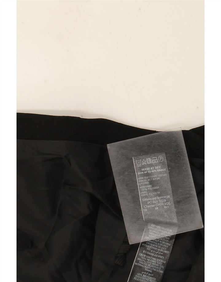 Marks & Spencer Falda acampanada para mujer UK 20 2XL W40 Poliéster negro