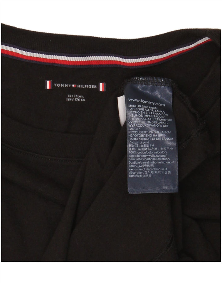 Tommy Hilfiger Camiseta de niño manga larga 14-15 años Negro Algodón