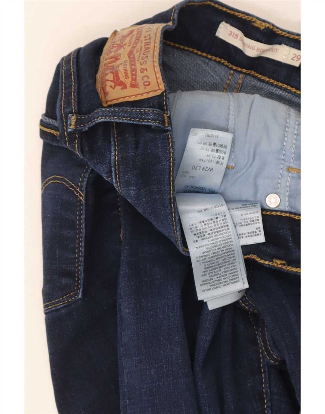 Levi's Mujer 315 Shaping Bootcut Jeans W29 L30 Algodón Azul