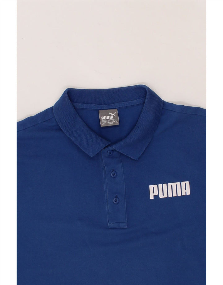 PUMA Mens Polo Shirt XL Blue Vintage Puma and Second-Hand Puma from Messina Hembry 