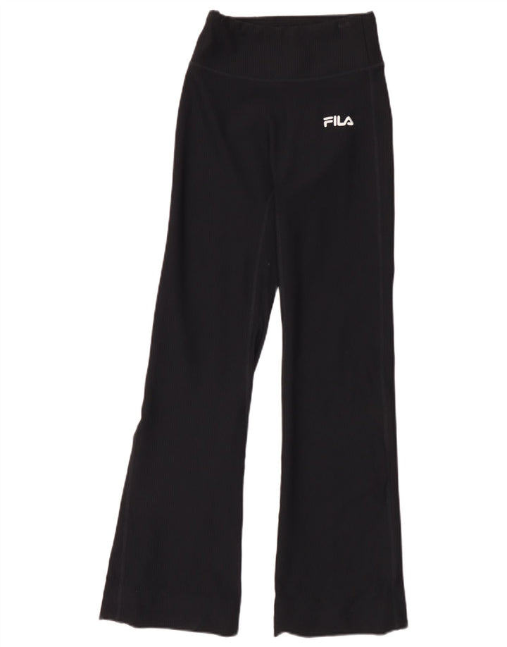 Fila Pantalones de chándal para mujer UK 10 Small Black Nylon