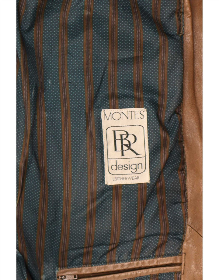 Montes Abrigo de piel extragrande para mujer UK 40 XL Marrón