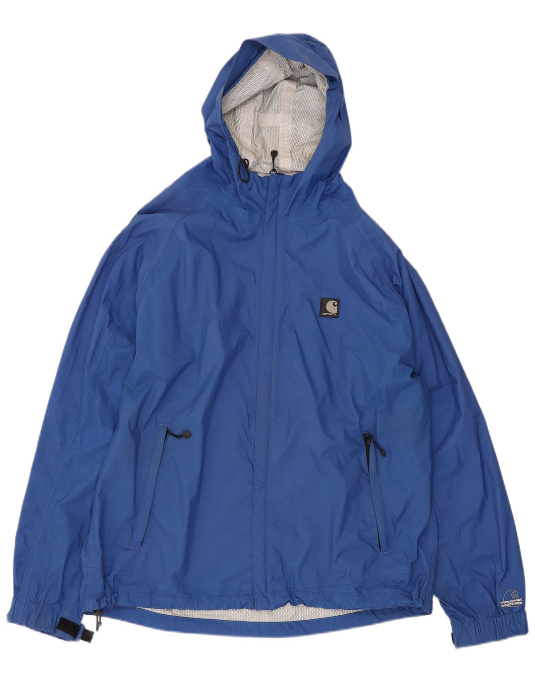 Carhartt Chaqueta impermeable con capucha para hombre UK 40 Large Nylon azul