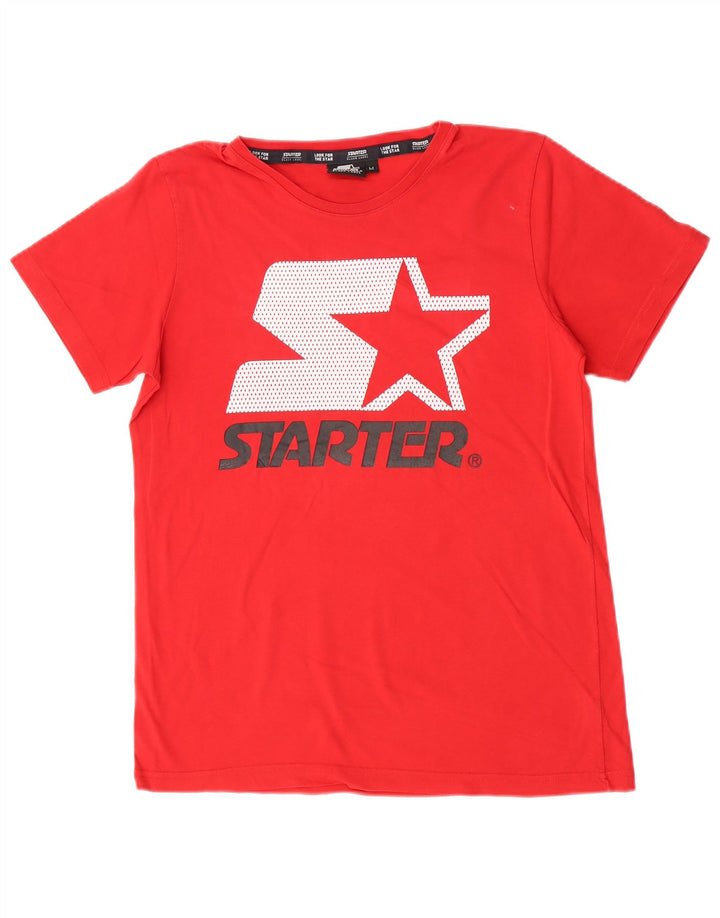 Starter Camiseta Gráfica Hombre Top Medium Rojo Algodón