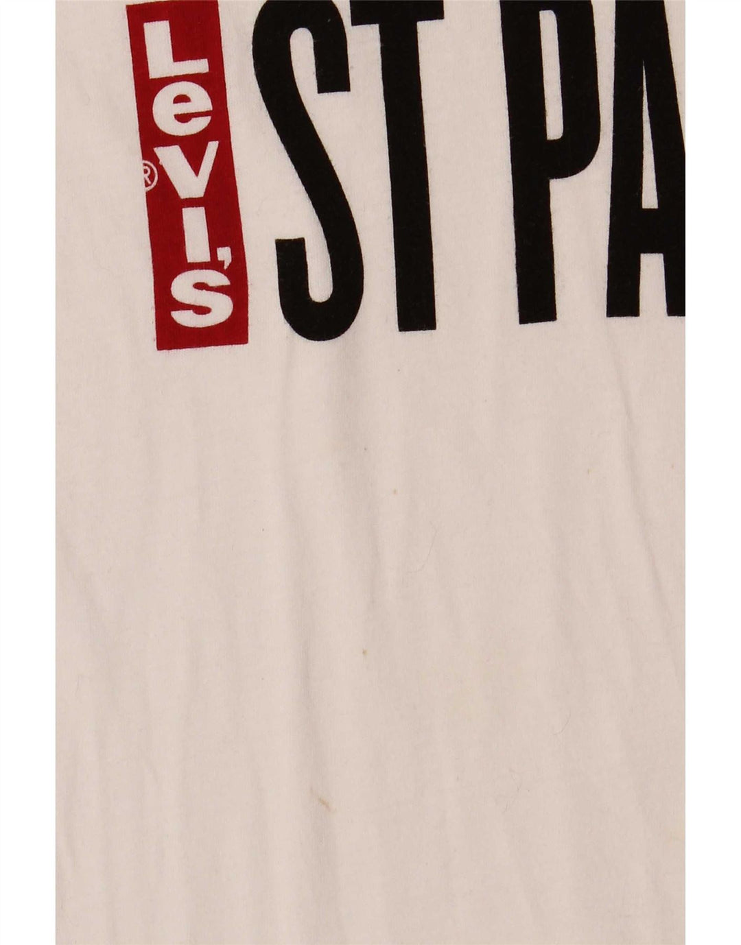 Levi's Camiseta gráfica para hombre Top Small White Cotton