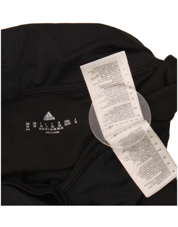 ADIDAS Leggings Capri Mujer UK 4/6 XS Negro Poliéster