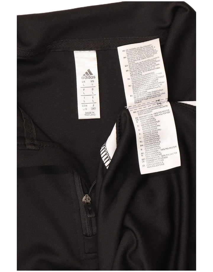 ADIDAS Hombre Aeroready Jersey Chándal Top Grande Negro Colorblock