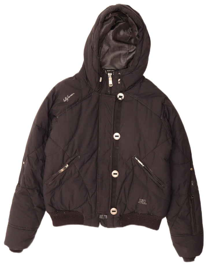 Helly Hansen Chaqueta acolchada con capucha para mujer UK 44 Medium Black Nylon