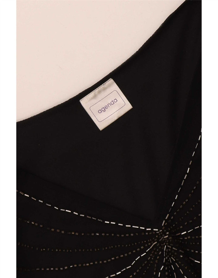 Agenda Blusa para Mujer Top UK 46 Grande Poliéster Negro