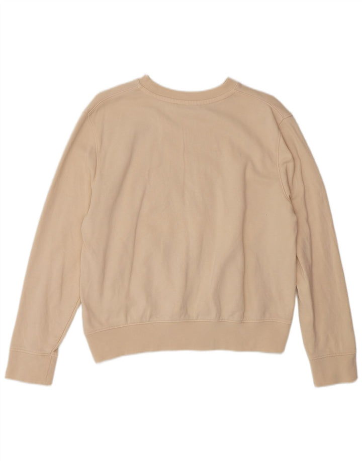Calvin Klein Sudadera de gran tamaño con gráfico para mujer UK 10 Small Beige