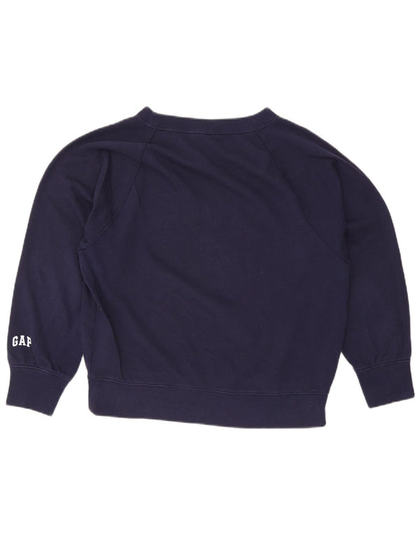 Gap Sudadera con gráfico de Gran tamaño para Mujer UK 10 Small Azul Marino Algodón