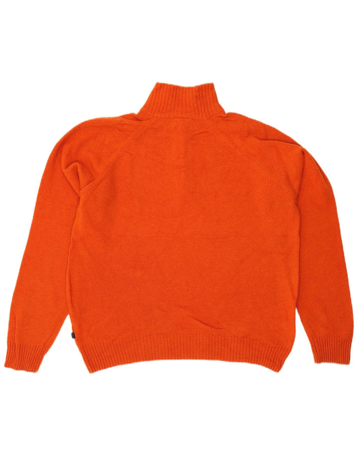 Asics Hombre Zip Neck Jumper Sweater Medium Naranja Lana