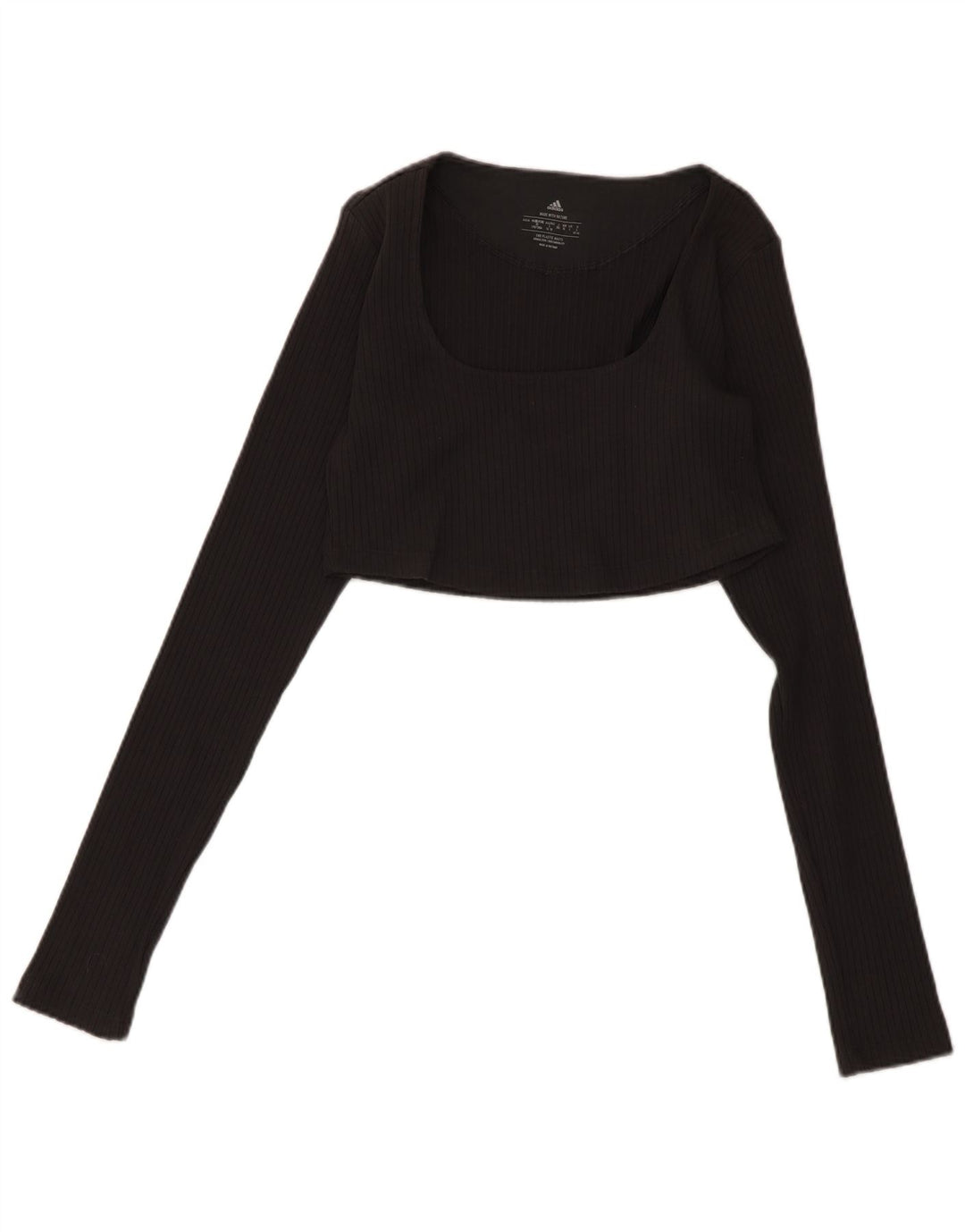 Adidas - Top corto de manga larga para mujer, talla 40, color gris grande