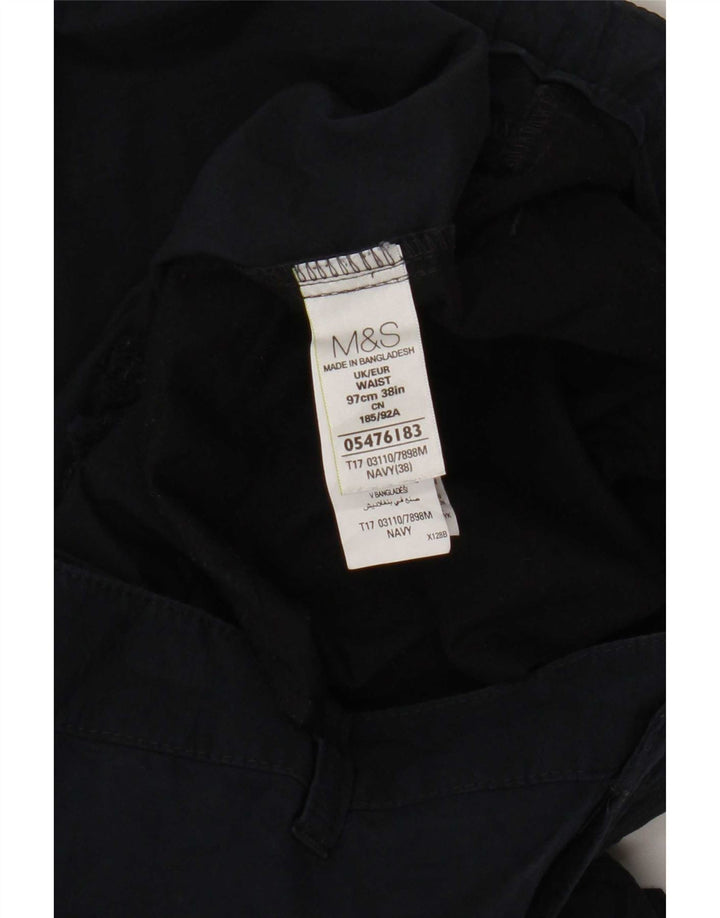 Marks & Spencer Pantalones cortos cargo para hombre W38 XL Algodón azul marino