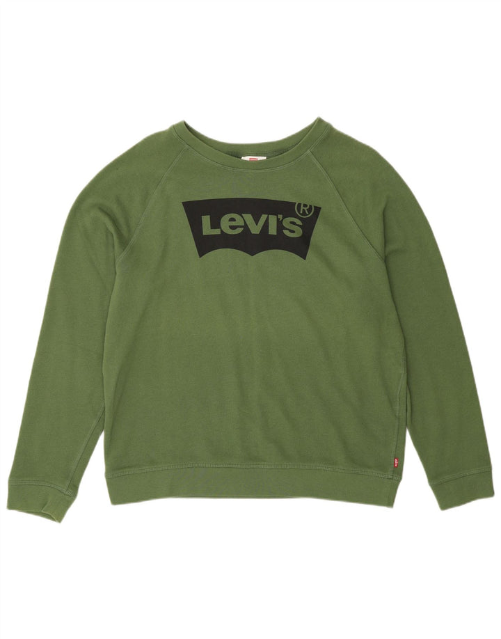 Levi's - Sudadera gráfica para mujer, talla 40, XL, color verde