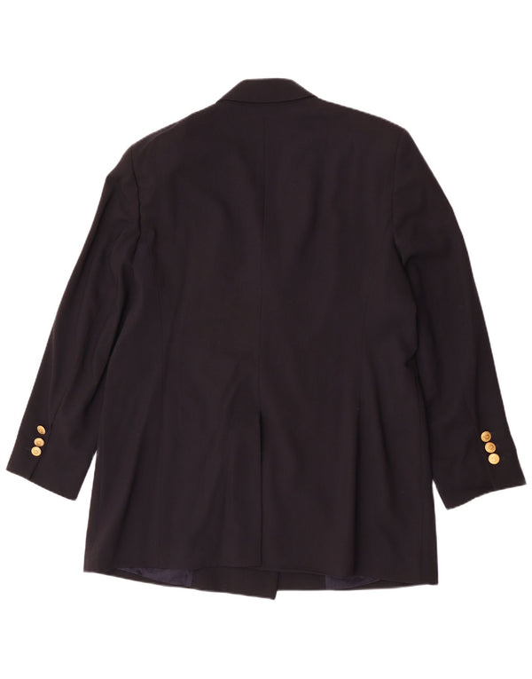 Jobis Chaqueta tipo blazer larga con doble botonadura para mujer UK 44 Azul marino mediano