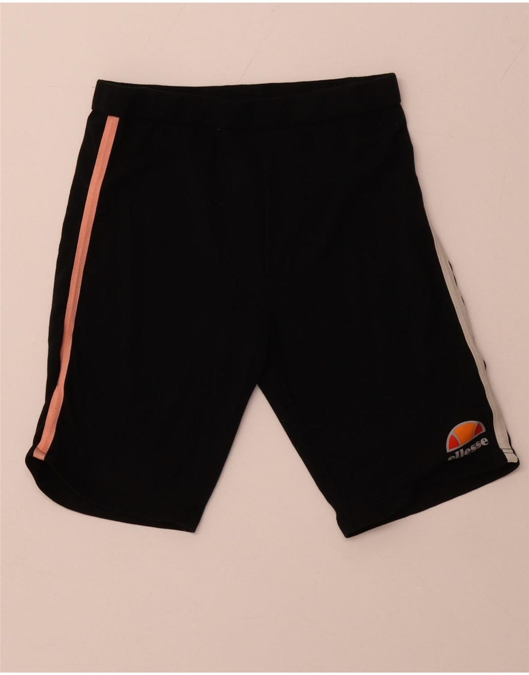 ELLESSE Pantalones cortos deportivos para mujer UK 12 Mediano Algodón negro
