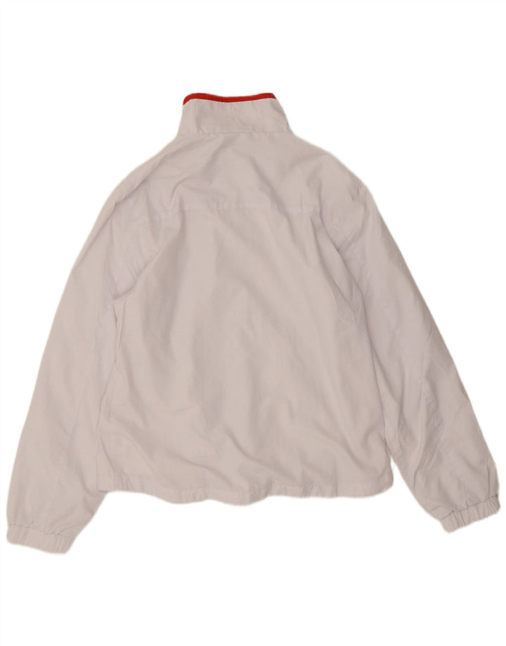 Fila Mujer Chándal Top Chaqueta UK 40 Grande Poliéster Blanco