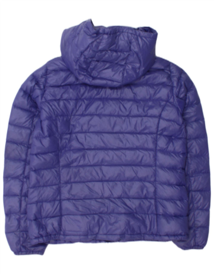 Benetton Chaqueta Acolchada Con Capucha Mujer UK 44 Large Púrpura
