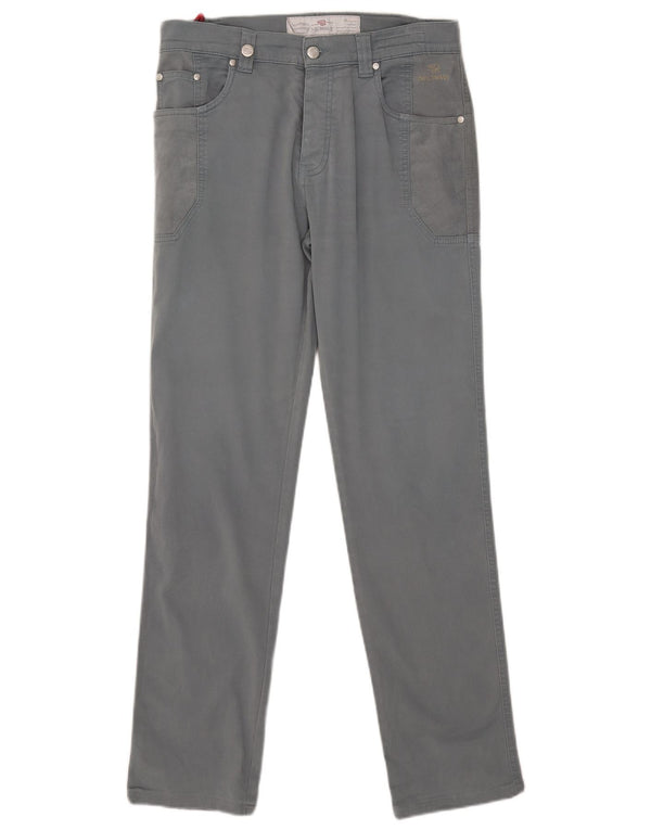 Nicwave Pantalones casuales delgados para hombre IT 48 Medium W32 L32 Gris Algodón