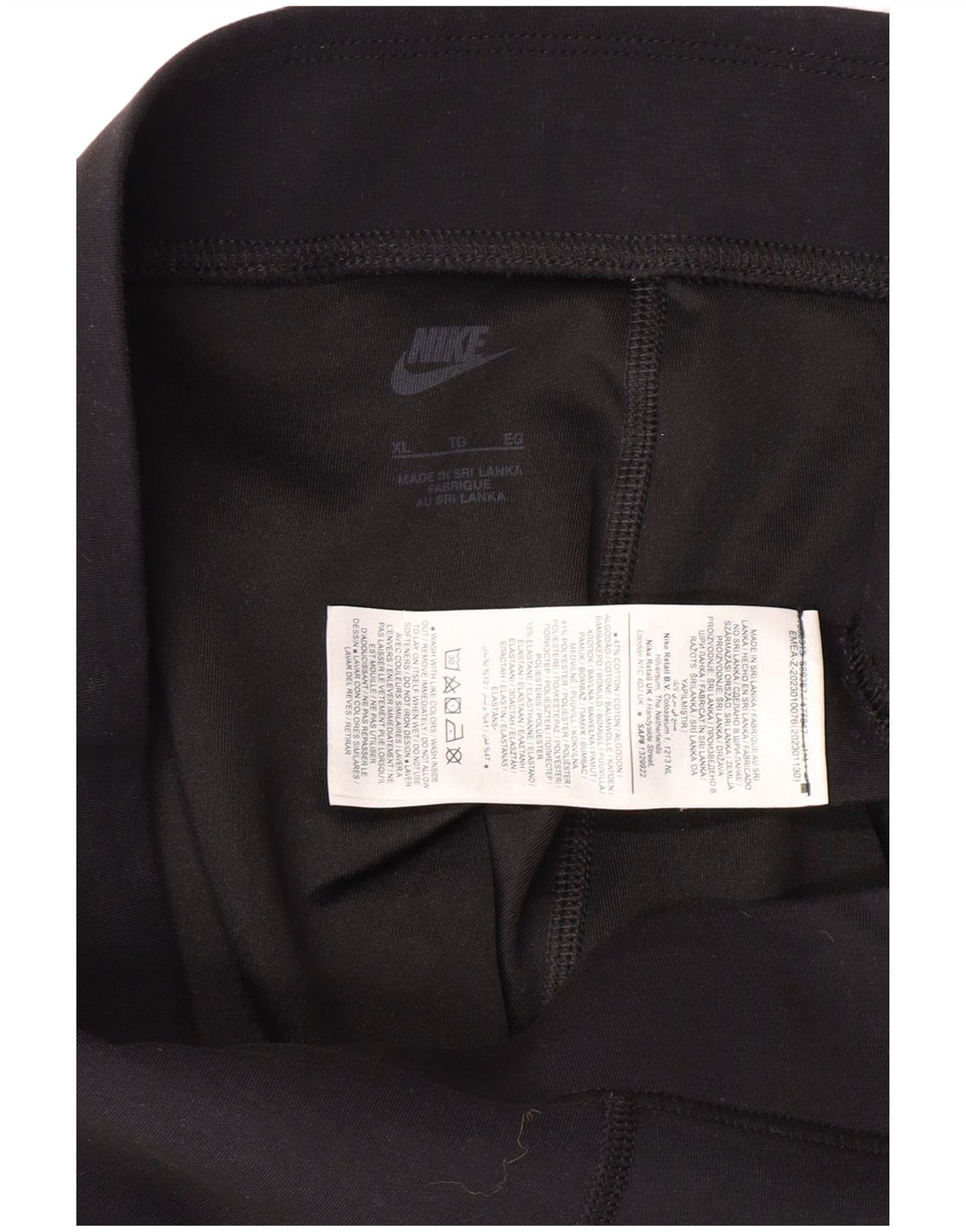NIKE Leggings gráficos para mujer ES 40 XL Algodón negro