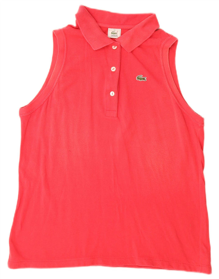 LACOSTE Polo sin mangas para mujer Talla 44 Algodón rosa grande