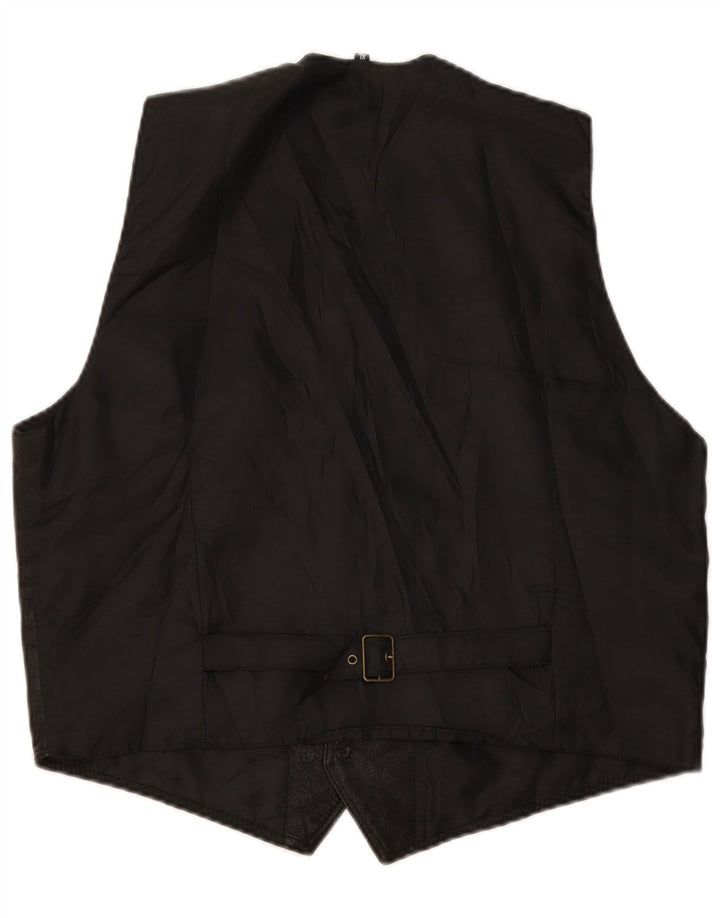 Chaleco vintage para hombre XL cuero negro
