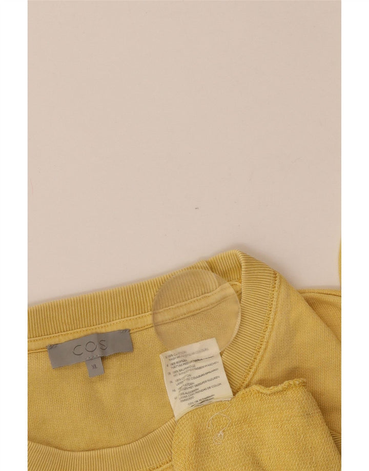 COS Sudadera para hombre Jumper Algodón amarillo medio