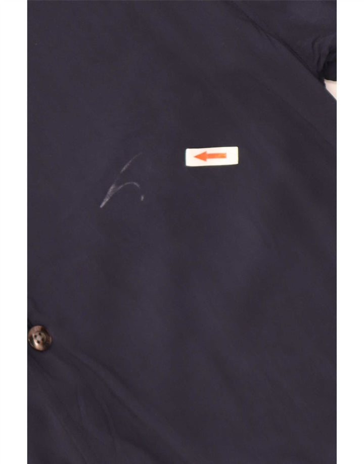 Camisa Reiss Hombre Manga Corta Viscosa Azul Marino Medio