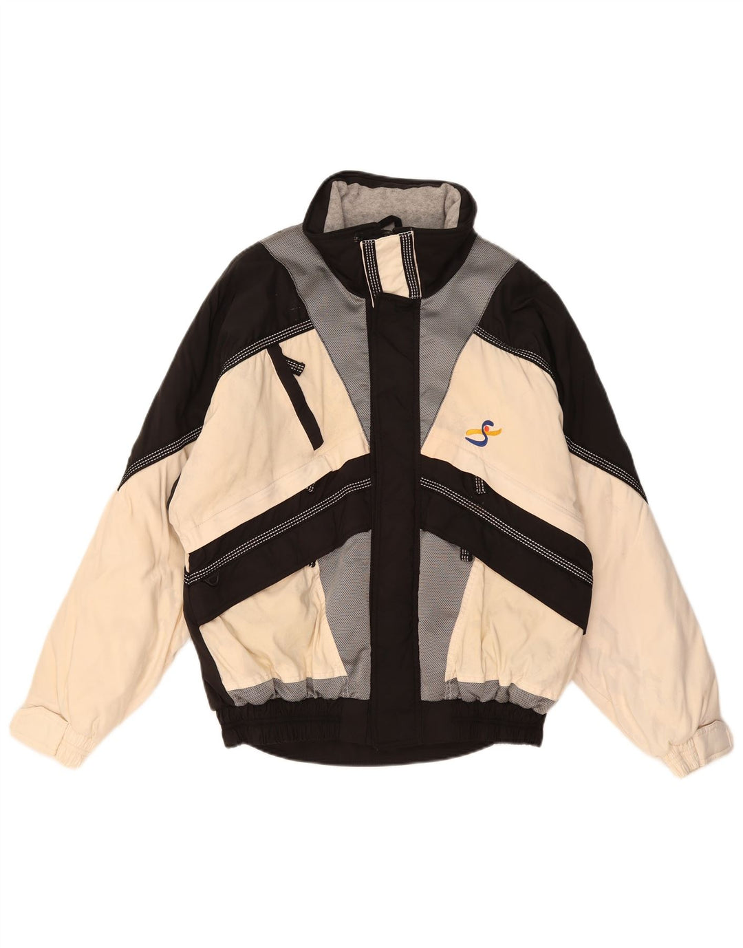 Chaqueta de esquí holgada con capucha para hombre Sporting IT 46 Small White Colorblock