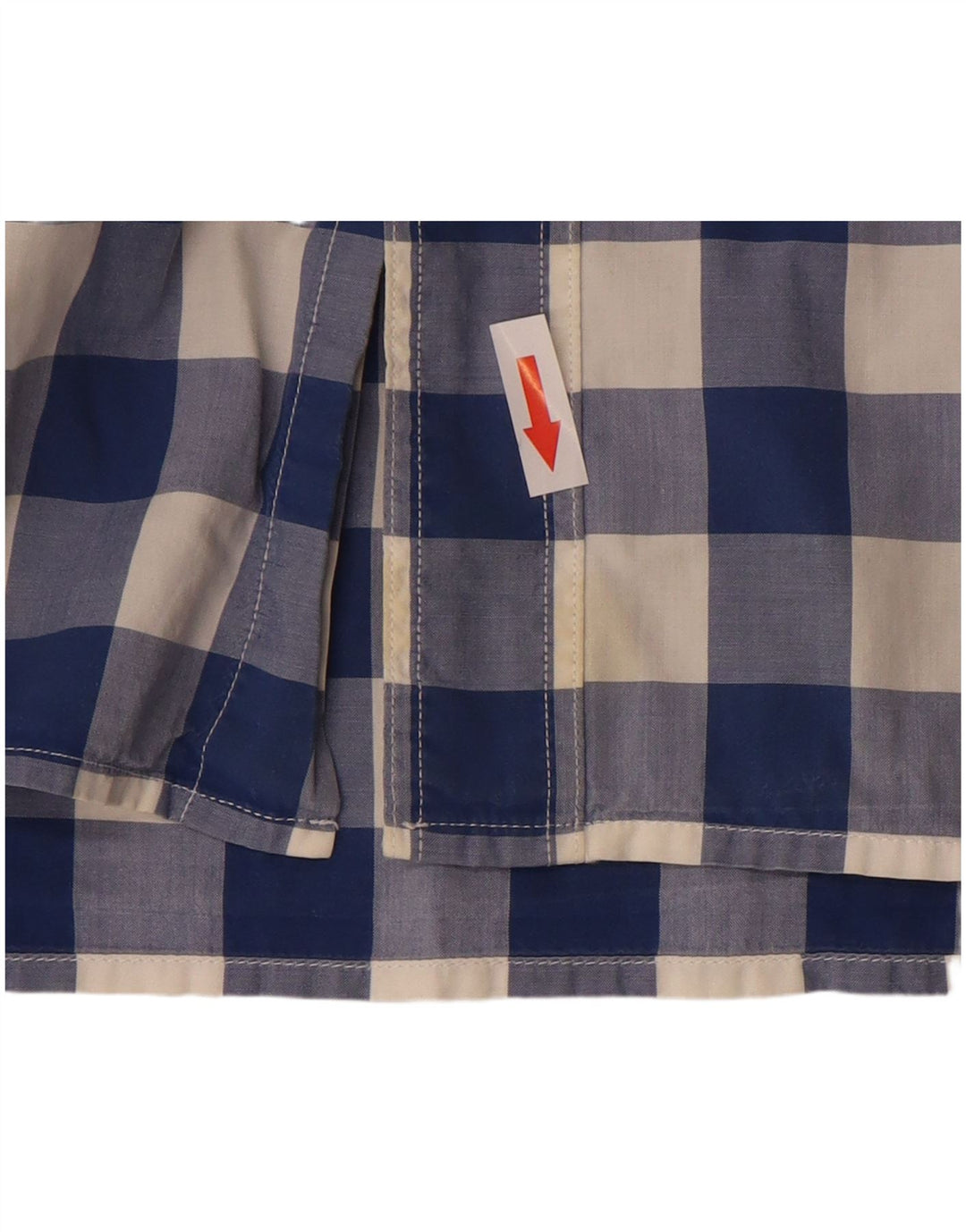Levi's Camisa de manga corta de corte estándar de algodón a cuadros azul medio para hombre